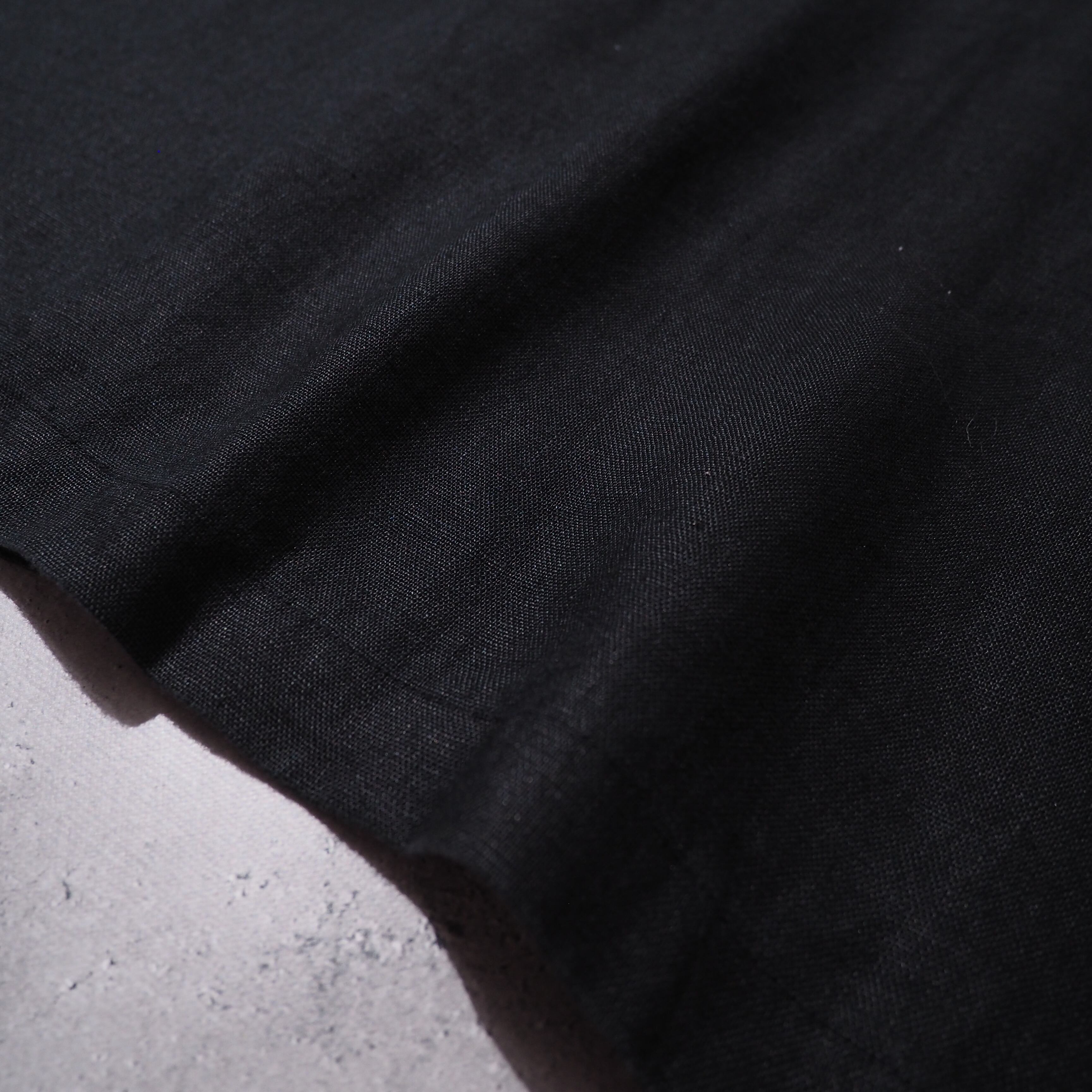 ” 極上 ” Black × Light yellow Bi color Over silhouett SS linen Shirt