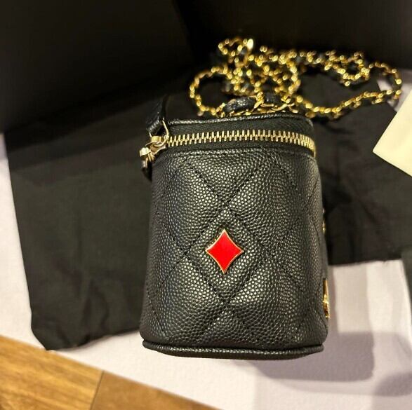 CHANEL シャネル トランプ ミニ バニティ 限定 ブラック キャビア 