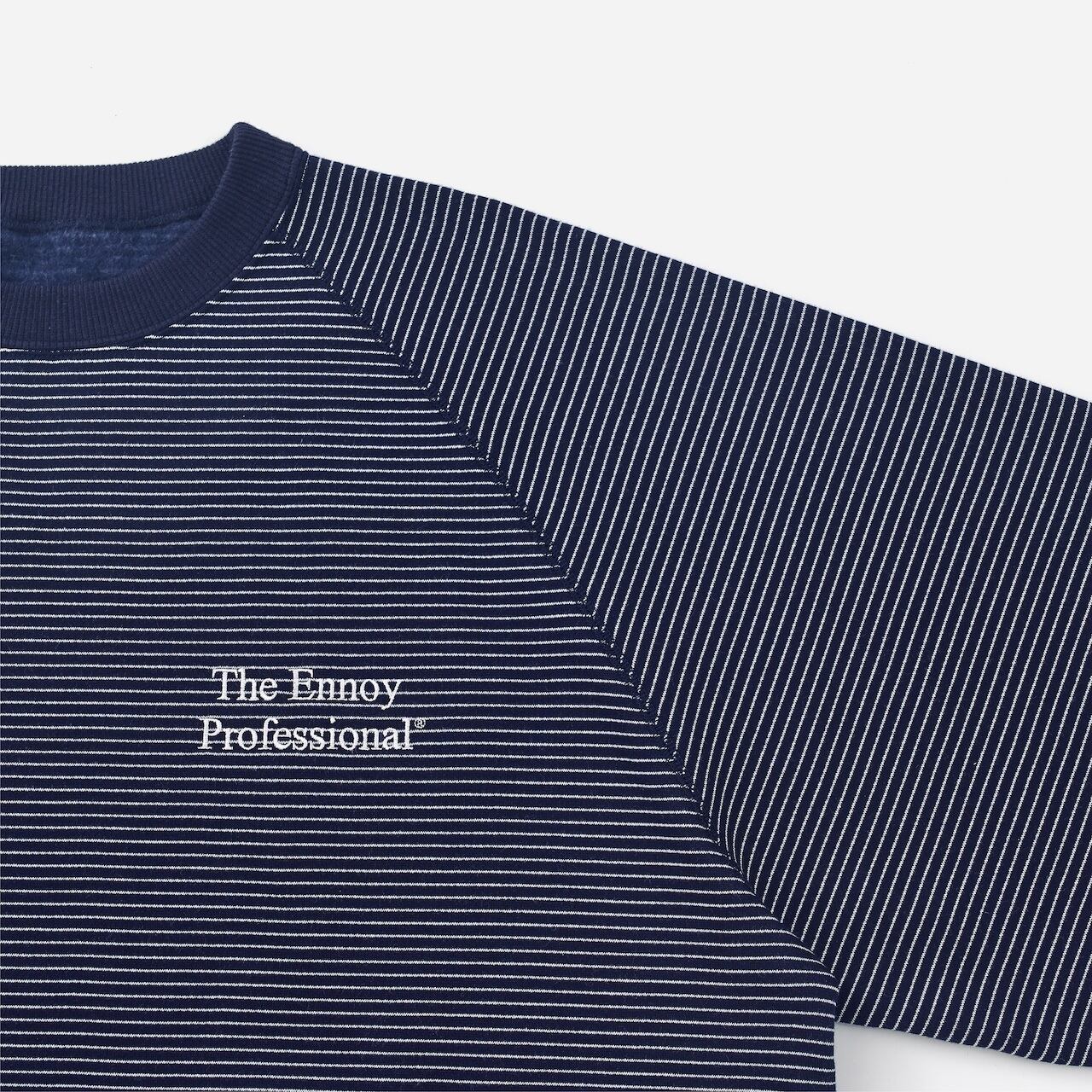 BORDER CREW NECK SWEAT (NAVY) | ENNOY