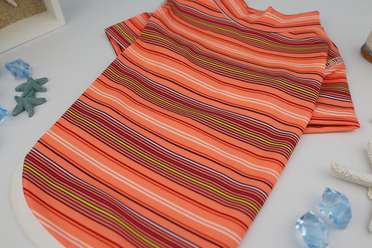 【SALE】ボーダーラッシュガード S ~ 2XL 2color / 犬服 犬の服 小型犬 中型犬 大型犬 犬用 ラッシュガード 部屋着