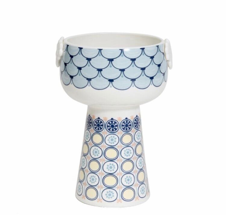 ビョンヴィンブラッド大型シルバー額装ブルー少女横顔