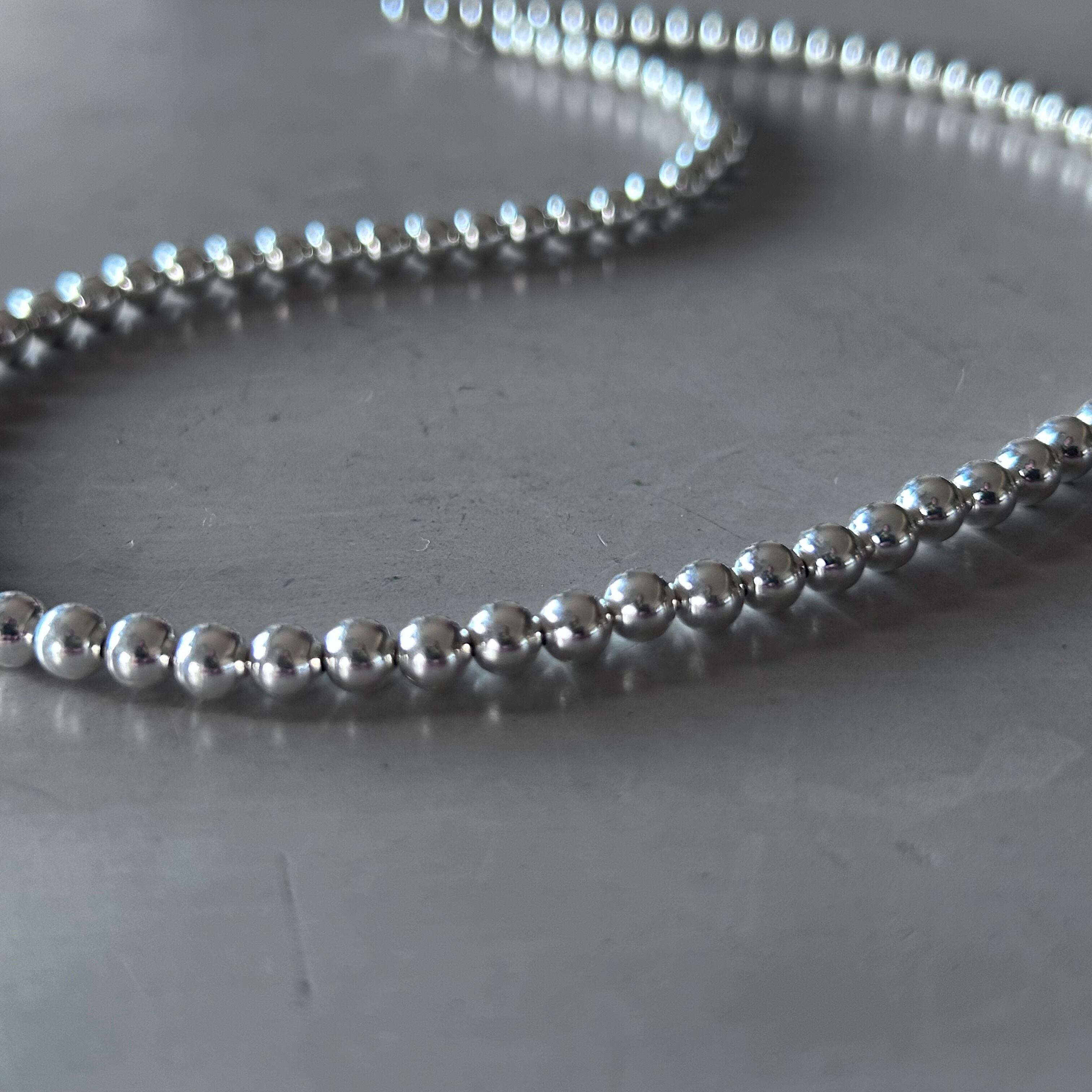 5㍉40㌢ シャイニー Navajo Pearl Necklace ナバホパールネックレス
