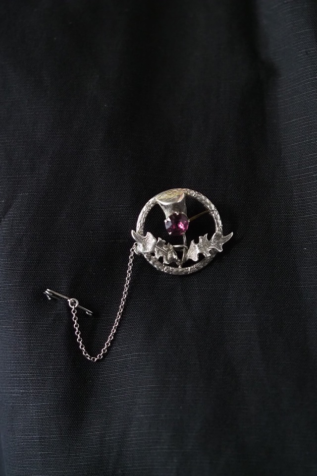 アザミのシルバーブローチ-vintage silver broach