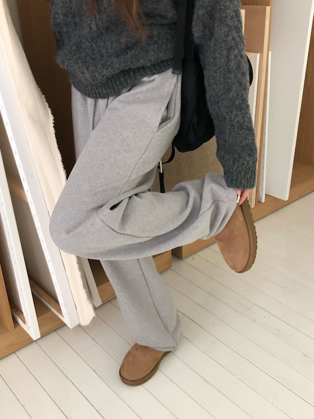 (予約) verveine / Soft string brushed sweat pants 4color