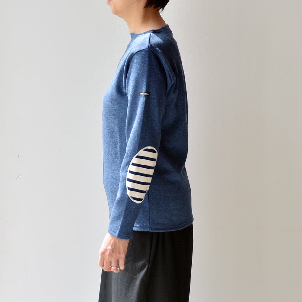 セントジェームス SAINT JAMES ウエッソン無地エルボーパッチ(13JCOUES.COUD.R)INDIGO 【レターパックプラス可】