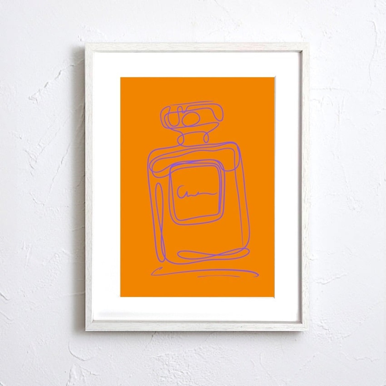 EAU DE PARFUM N°8｜香りの余韻を描くミニマルパフュームアート｜上質な線の美しさで空間を洗練｜高品質ポスターA4ポスター