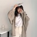 2色 トップス レディース シャツ ブラウス チェック柄 長袖 カジュアル 格子縞 オーバーサイズ ゆったり アウター おしゃれ かわいい こなれ感 ロング丈 ジャケット シフォン 春 秋 10代 20代 30代 ロングシャツ とろみ感 秋カラー カーキ グレー OL オフィス 休日 デート トレンド 韓風 ファッション コーデ スタイル ワンマイルコーデ 送料無料