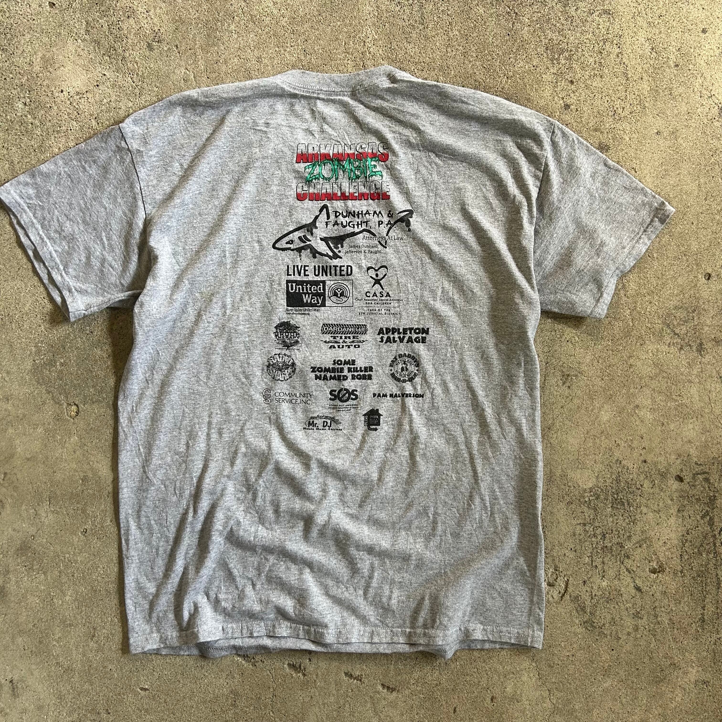 Arkansas zombie challenge tee ゾンビ チャレンジ Tシャツ ホラー 企業 #506120