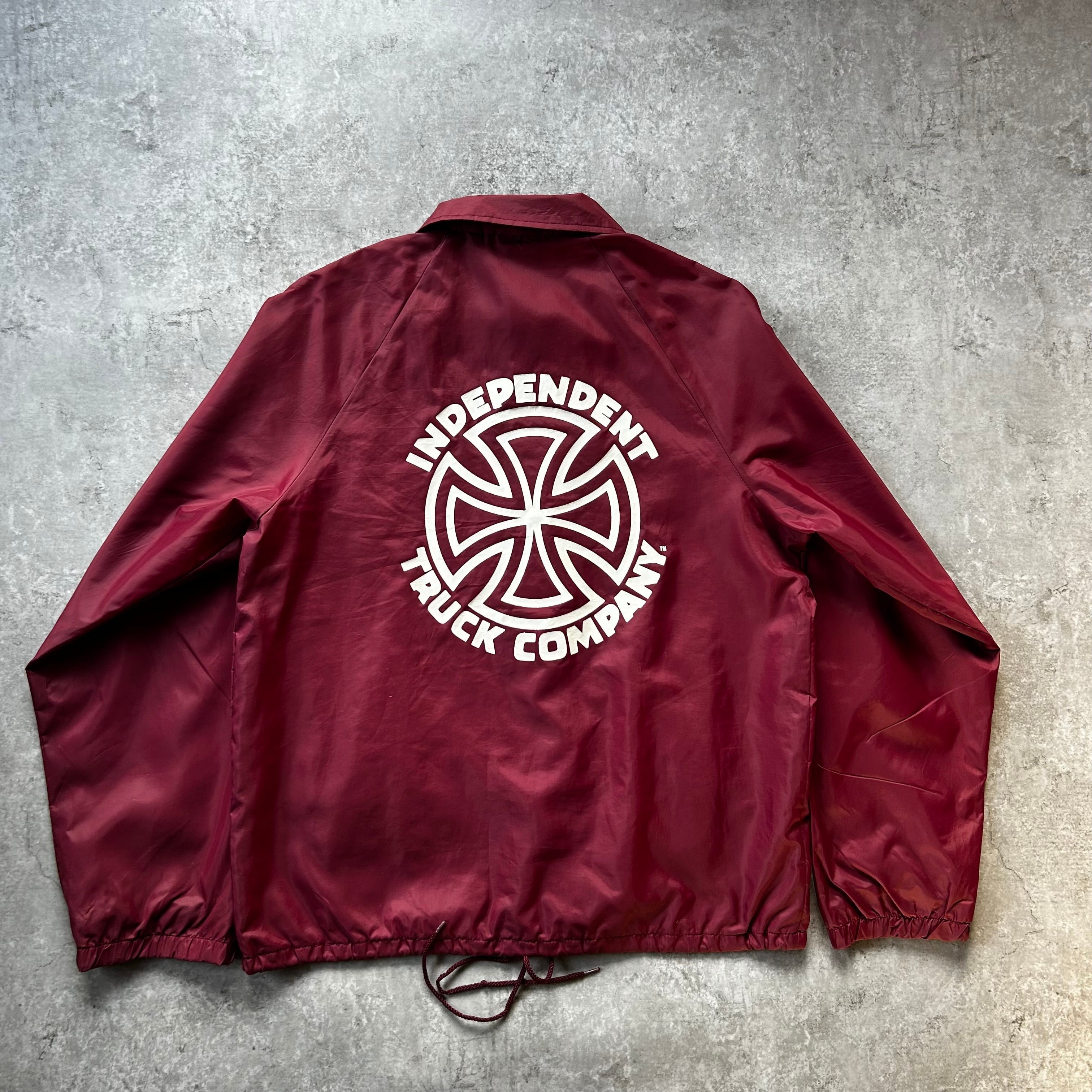 90s USA製 independent コーチジャケット インディペンデント 90s インディペンデント コーチジャケット USA製 バーガンディー M