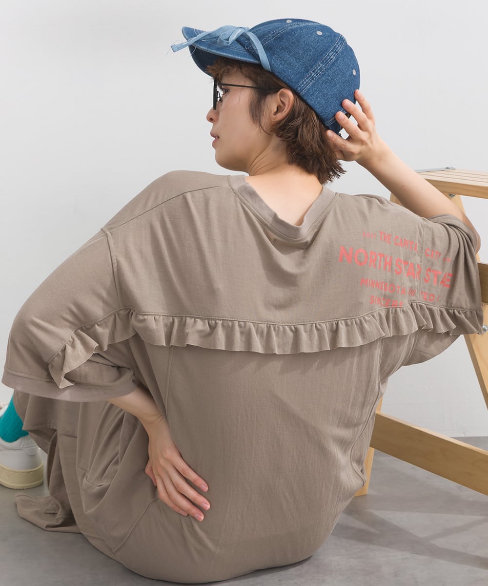 J262049 【接触冷感シリーズ】 カノコフリルポケットワンピース / Cool