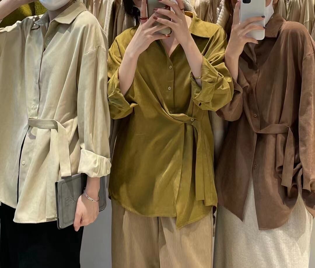 コーデュロイ デザインシャツ　AJ2085-787