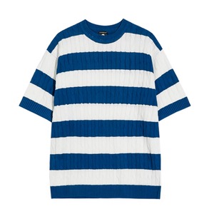 マリンボーダーニットTシャツ　0605