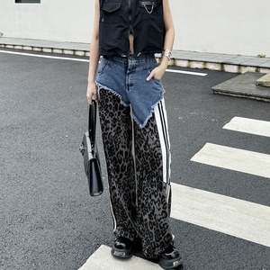 Leopard High Waist Side Line Jeans