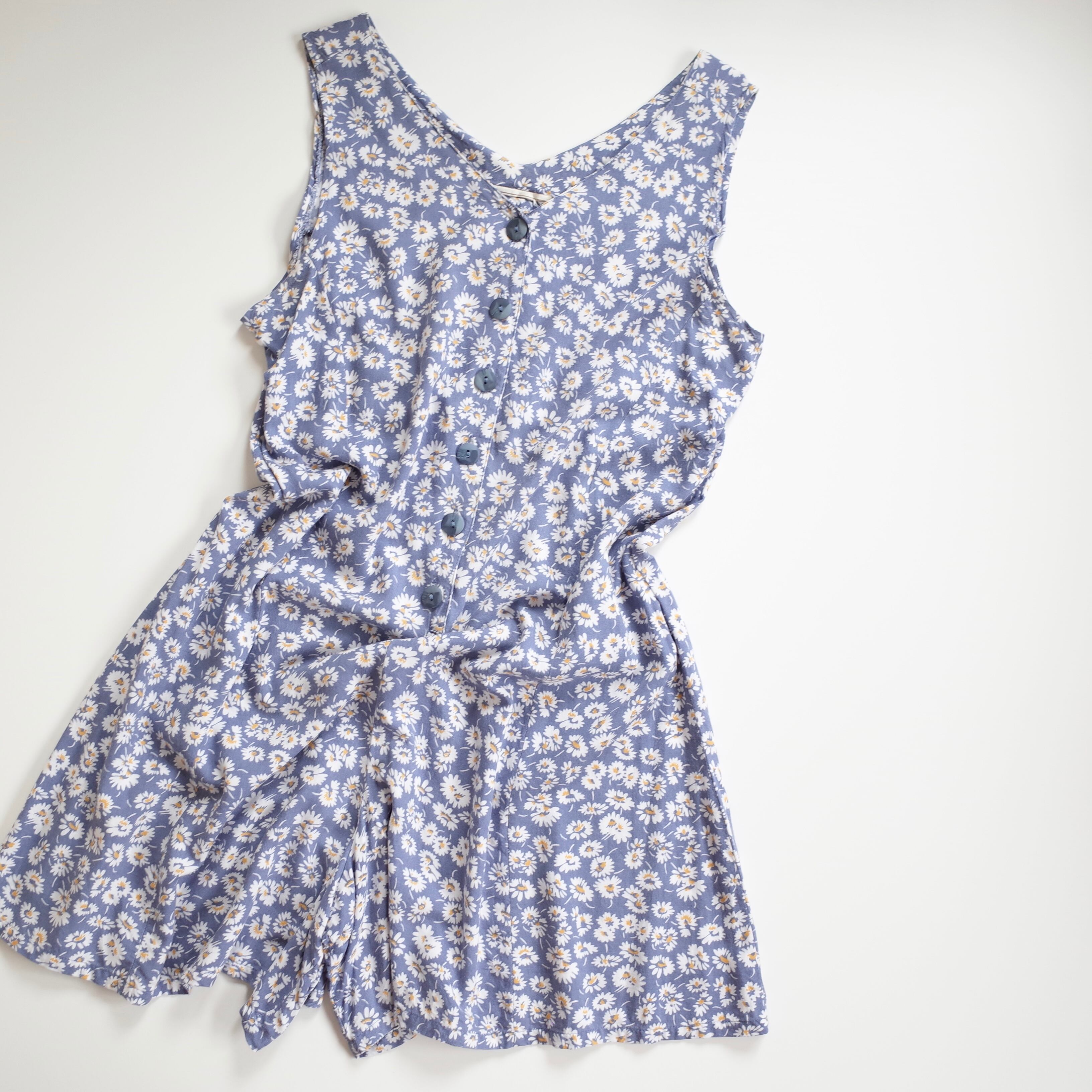 Sleeveless margaret print salopette