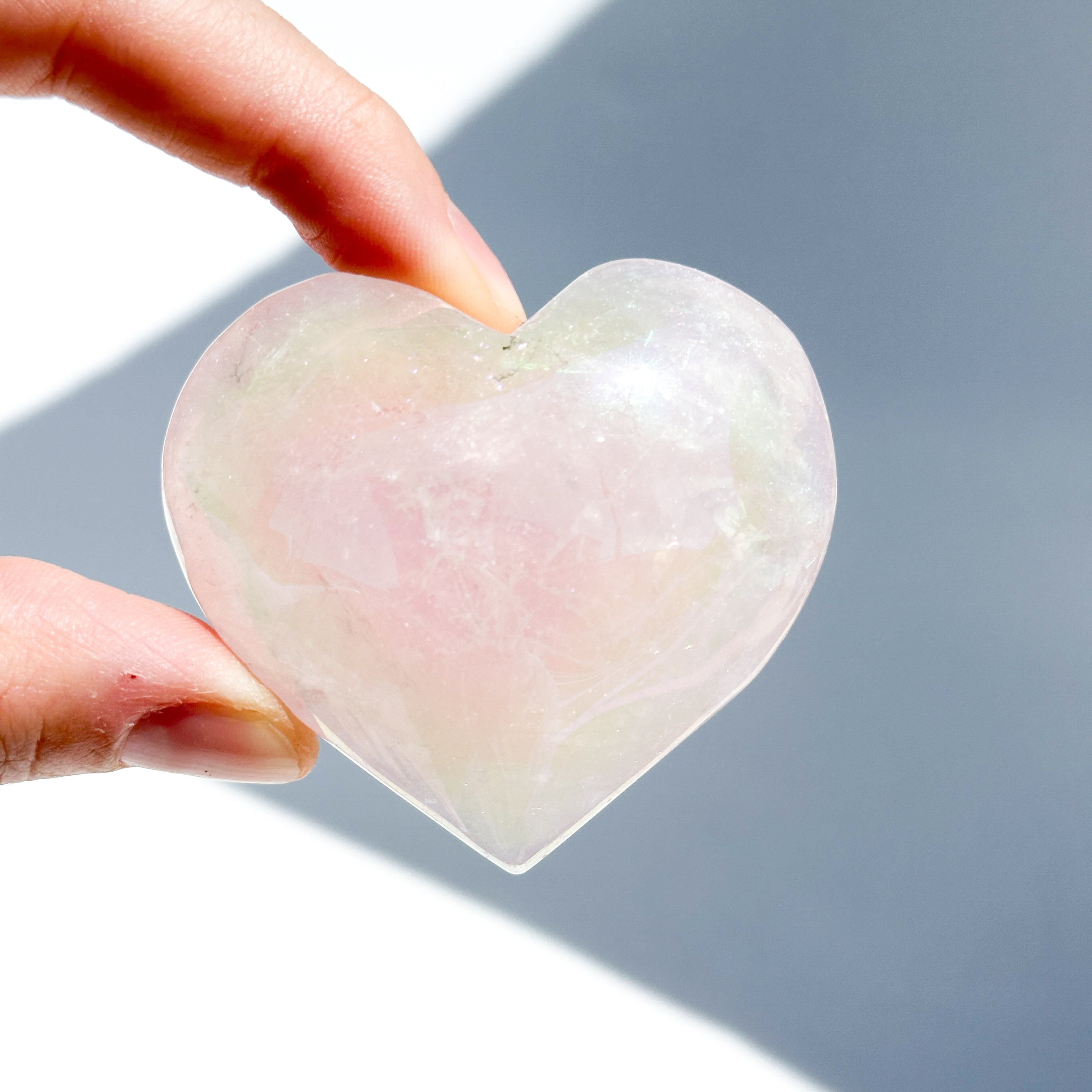♡エンジェルオーラローズクォーツ ハート91♡ Angel Aura Rose Quartz