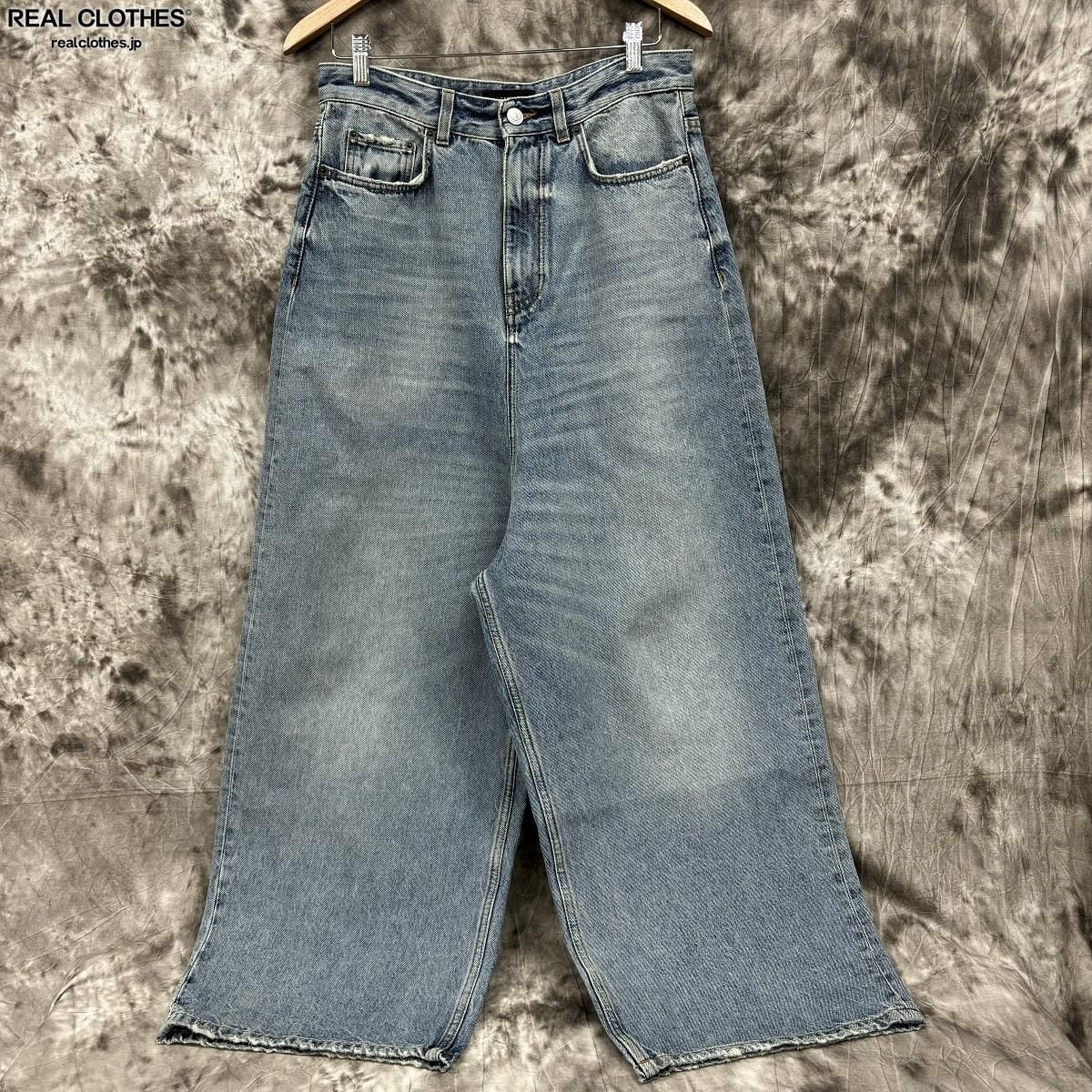 BALENCIAGA/バレンシアガ【23SS】LOW CROTCH JEANS/USED加工 バギー 