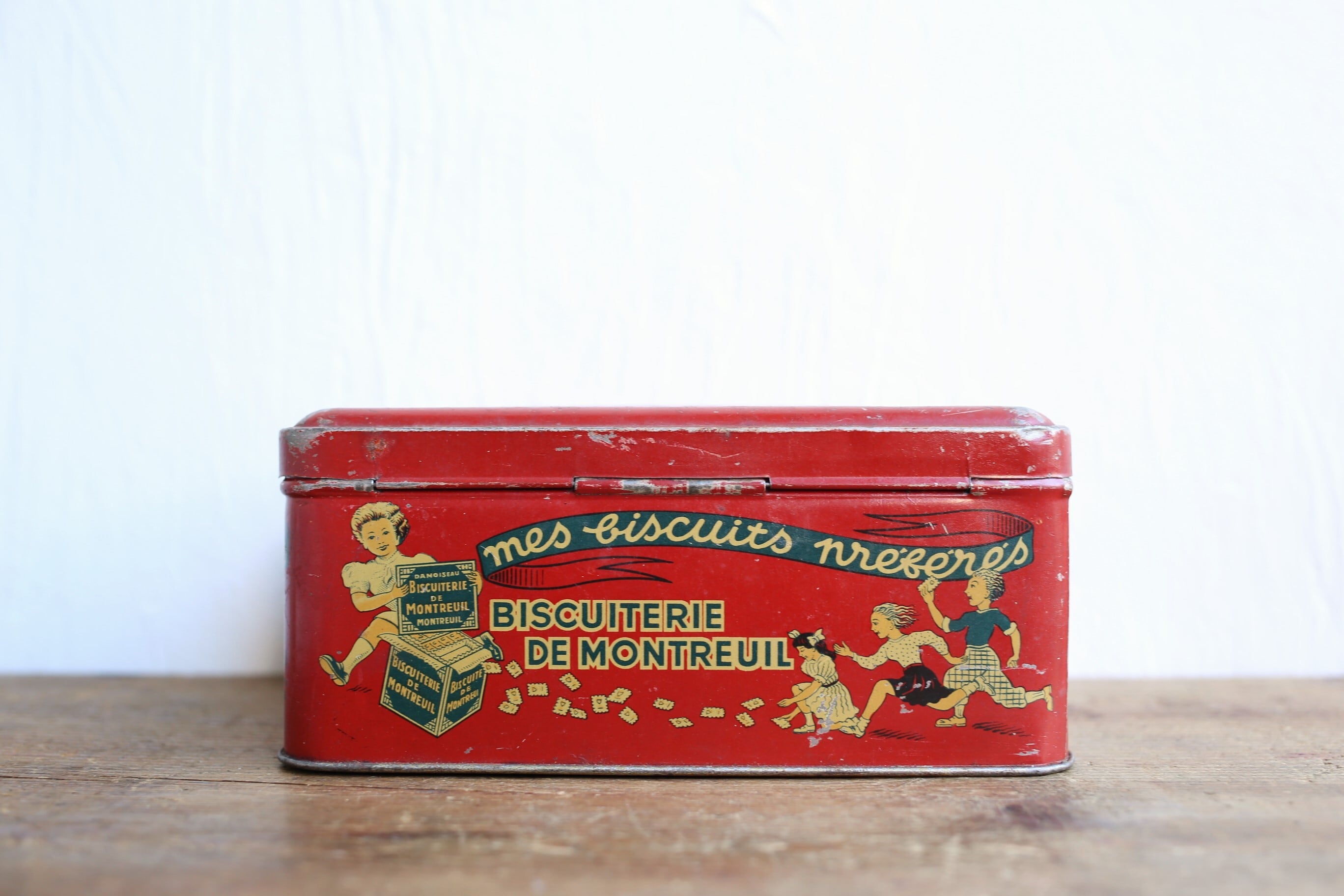 フランス アンティーク ヴィンテージ クッキー缶 『BISCUITERIE DE