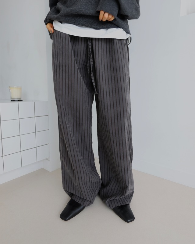 Striped easy pants