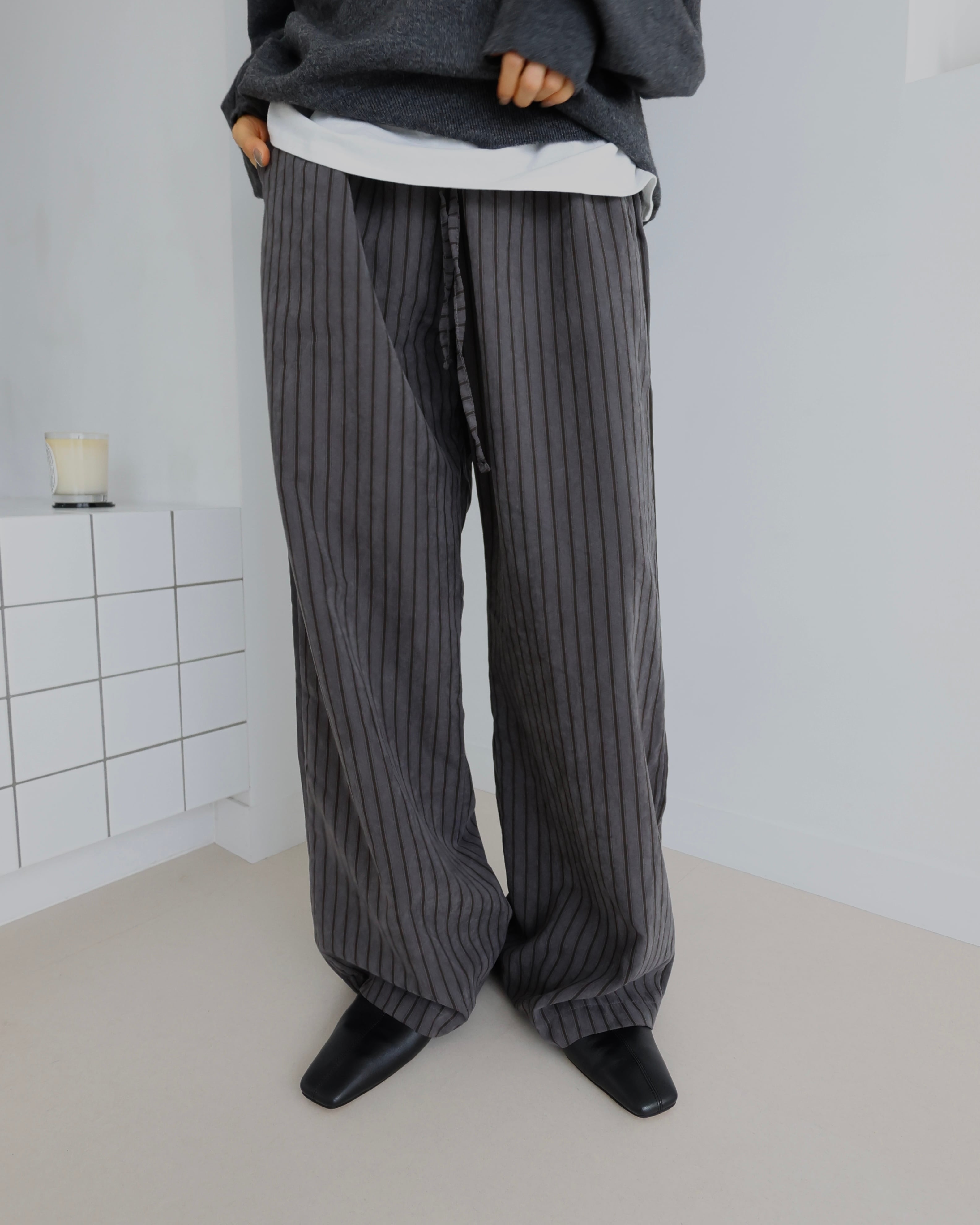 Striped easy pants