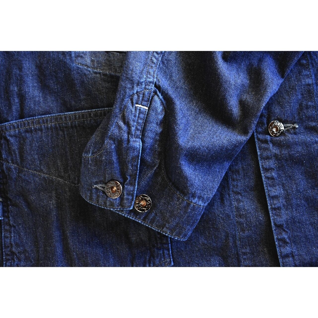 POST O'ALLS / De Luxe Railroader 8oz. Denim indigo deep wash