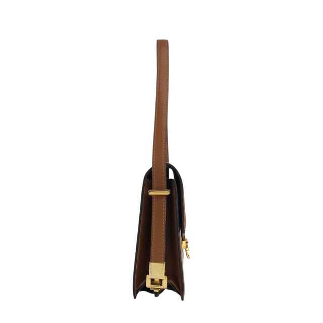 CELINE セリーヌ ショルダーバッグ ブラウン ホースビット レザー vintage ヴィンテージ オールド zjkkfe