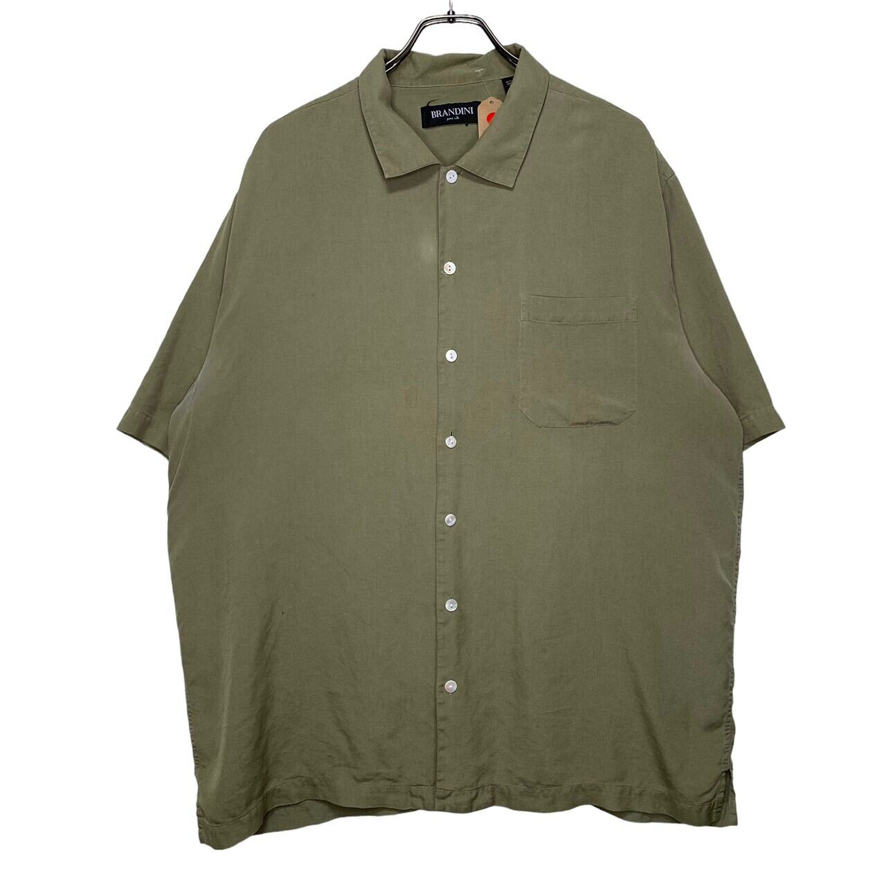 BRANDINI 半袖シルクシャツ XL シルク100% | 古着屋OLDGREEN