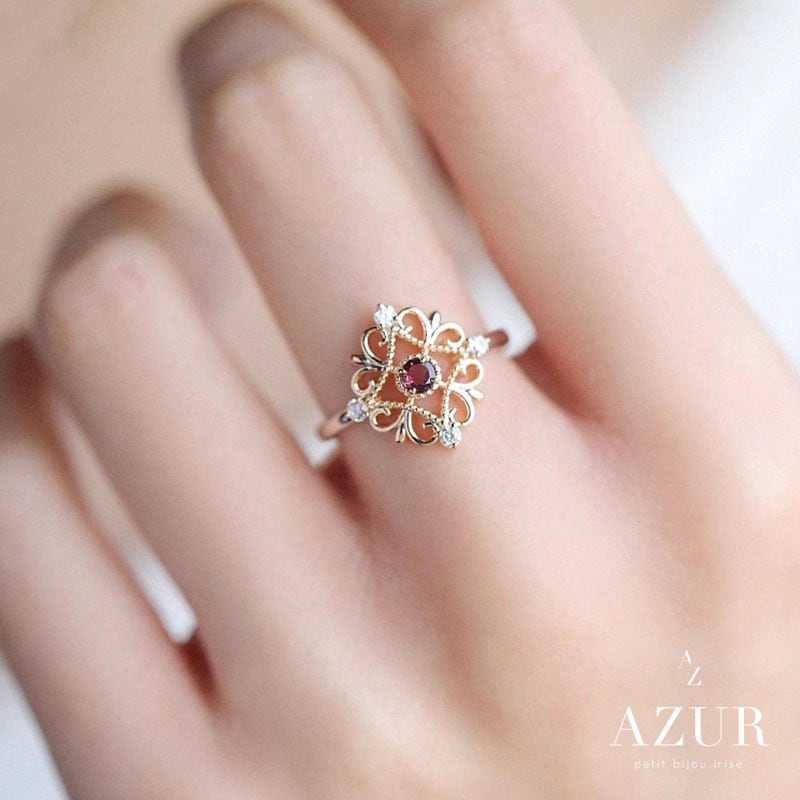 【数量限定】ジルコニアブロッサムリング