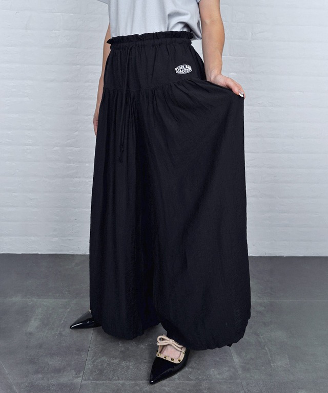 【直営限定ITEM】エアリースイッチングワイドパンツ (BLACK)　CQ-49006H