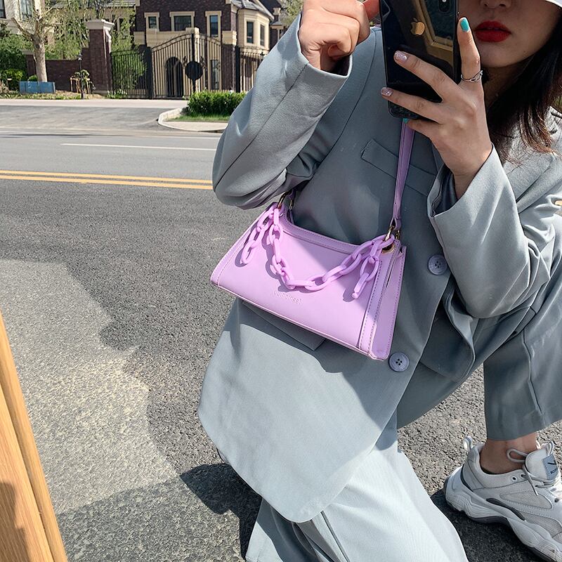 フレンチニッチバッグレディース2020ニューウェーブバージョンワイルドチェーンショルダーバッグネットレッドファッションテクスチャ脇の下バッグ Tiancai_Wing_Bag5033780