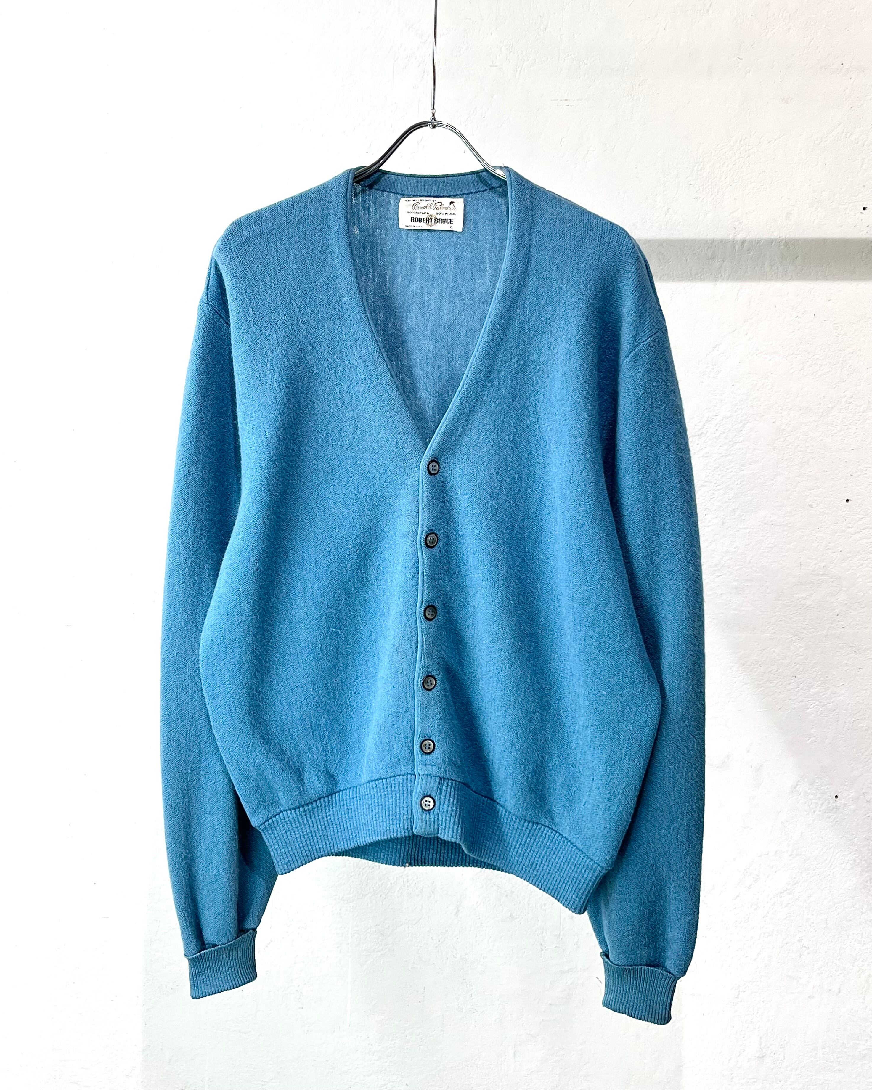 ~70s ROBERT BRUCE(Arnold Palmer) Alpaca×Wool Knit Cardigan USA製