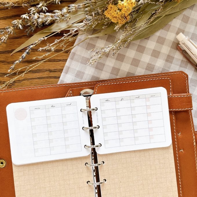 【はんぶんこリフィル上半分用】ミニ6サイズ/フリーマンスリー