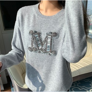 ビジューアルファベットニットセーター 22378