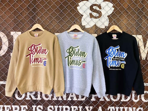 【新作/3色展開】CURSIVE CREW NECK SWEAT