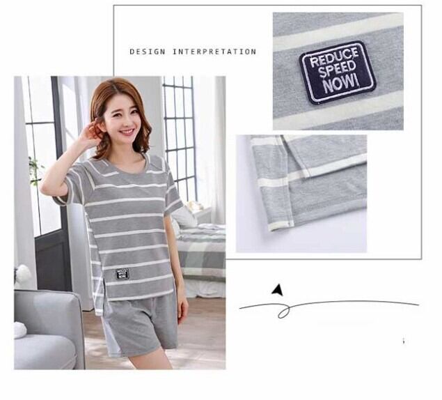 パジャマ 無地 パジャマ 上下セット ルームウェア レディース 部屋着 夏 可愛い おしゃれ 人気 おすすめ 大きいサイズ 大人 男ウケ 韓国 コットン シンプル ストライプ セットアップ 短パン 通販 安い Tシャツ トップス 人気 半袖 代 30代 40代 2663