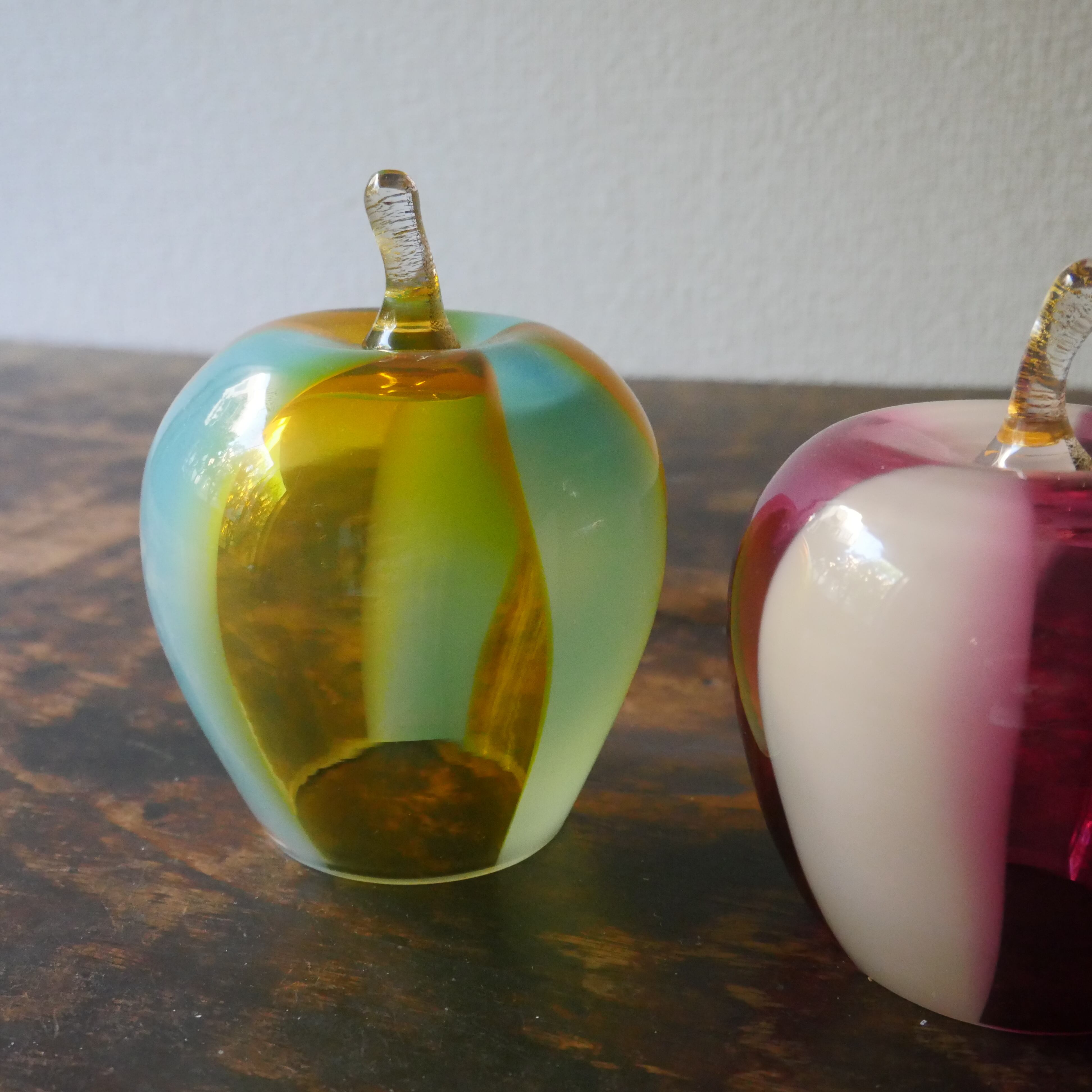 25秋】キャンドルホルダー (高さ 11cm)りんご ピンクホワイト | TSUNE