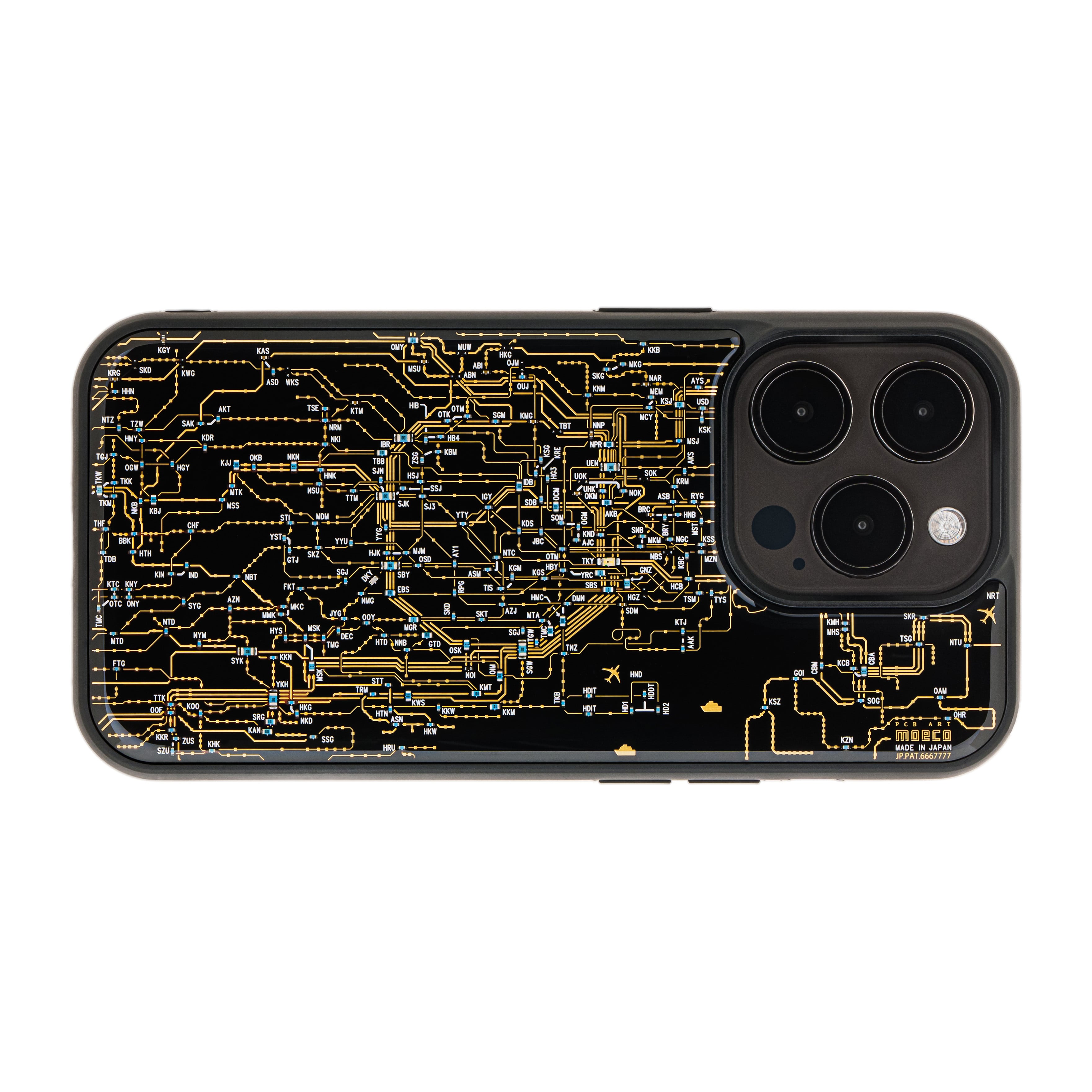 FLASH 東京回路線図 iPhone 15 Pro ケース | PCB ART moeco