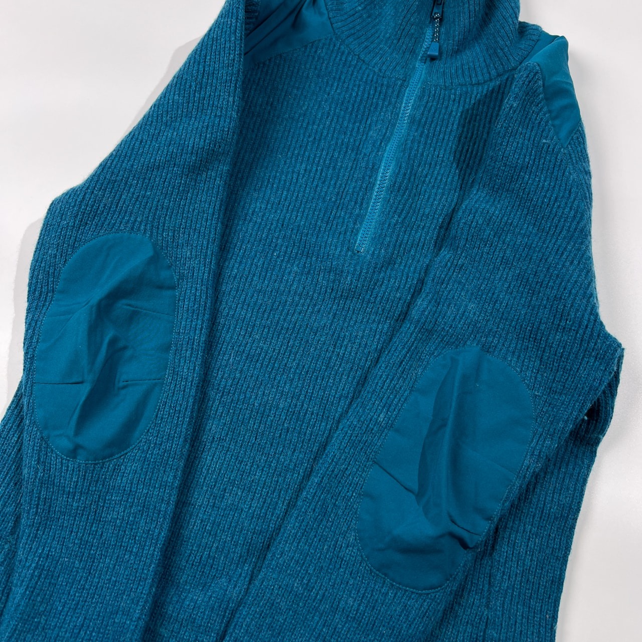 モンベル mont-bell ミッテルレギ ハーフジップ コマンド ウールニットセーター サイズ L /レディース/ブルー系/1106546