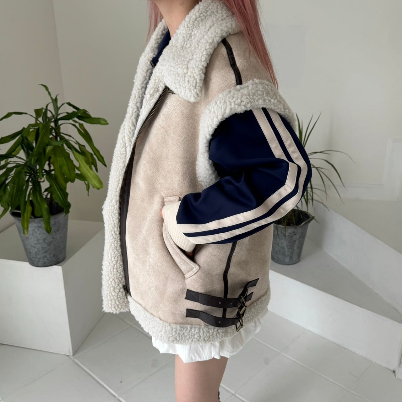 ビッグシルエットファーベスト_LN03144 | lanan(ラナン)