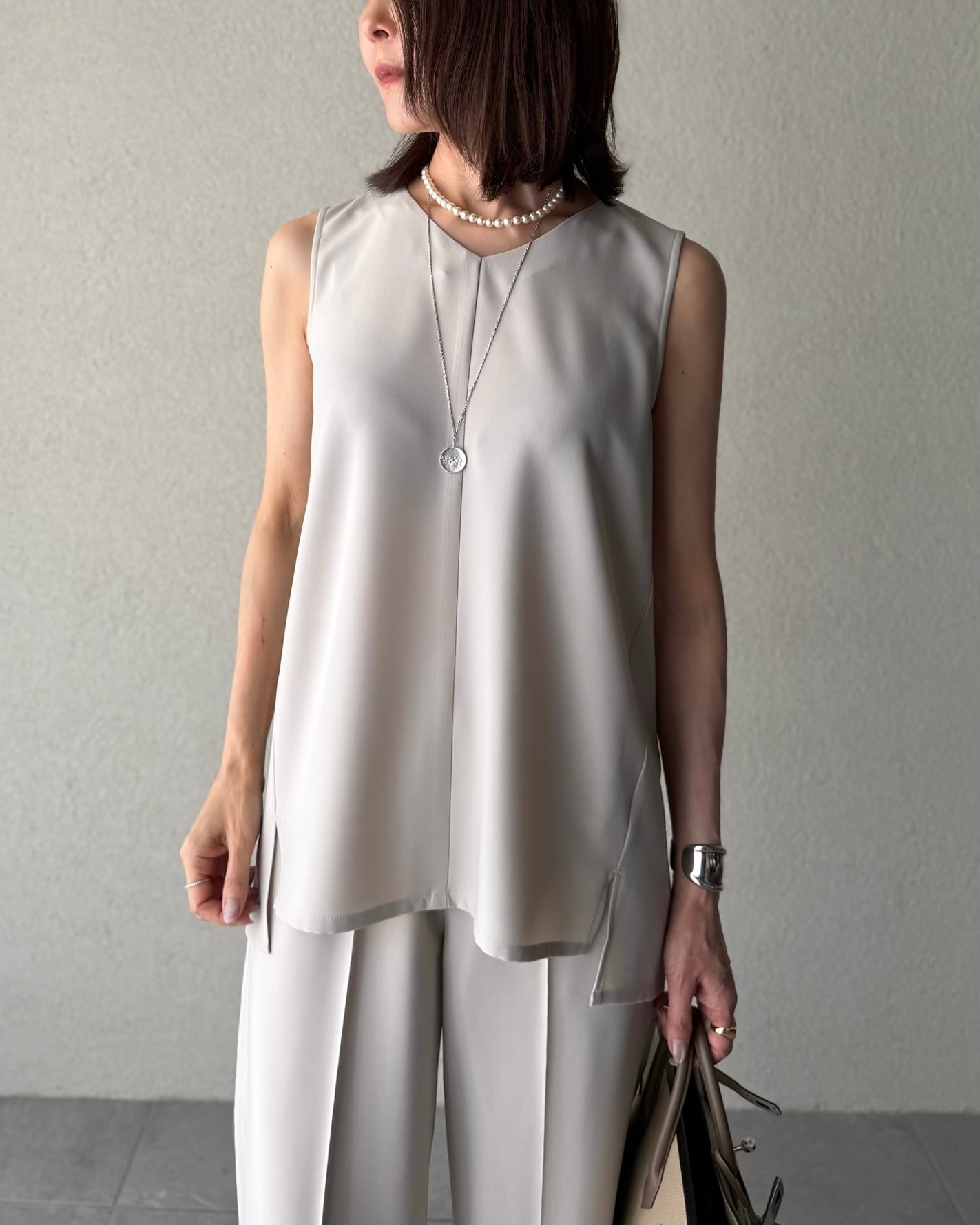 SYSORUS×akko3839 バックタックスリーブレスプルオーバー B015-26
