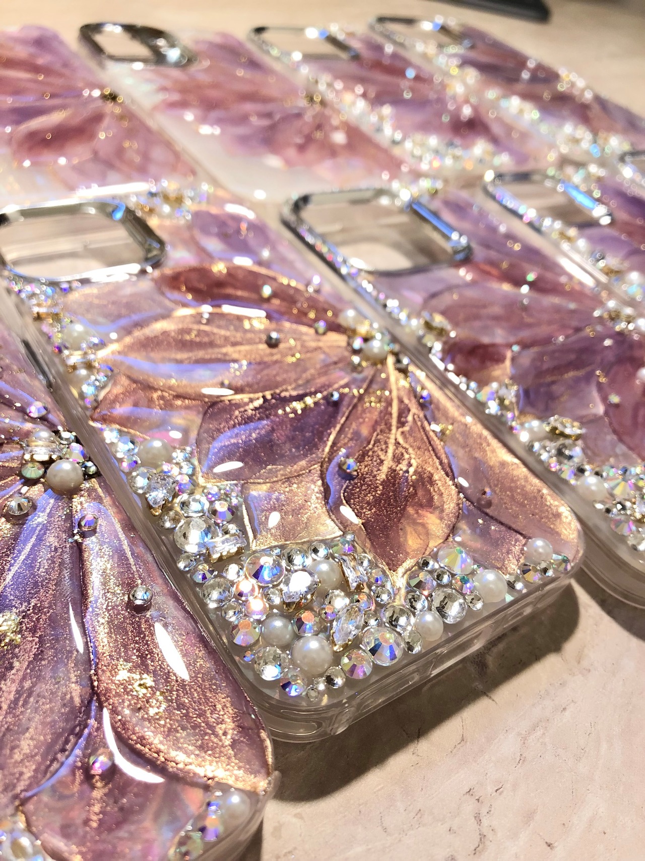 【iPhoneケース】プルルンフラワー【くすみピンクフラワー】
