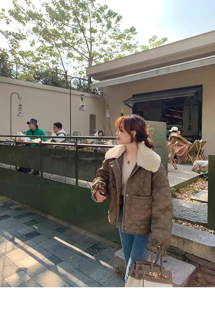 ボアつきキルティングジャケット AJ22262-8906