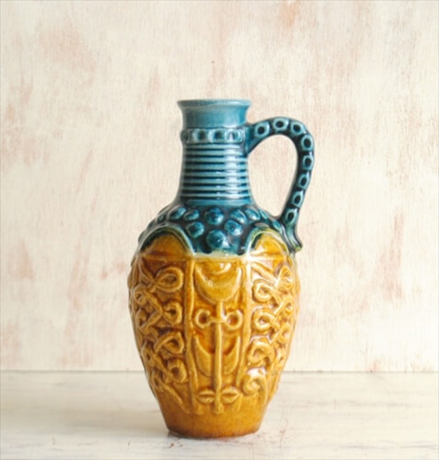 西ドイツ製 ヴィンテージ Bay Keramik 陶器の花瓶 花器 一輪挿し  