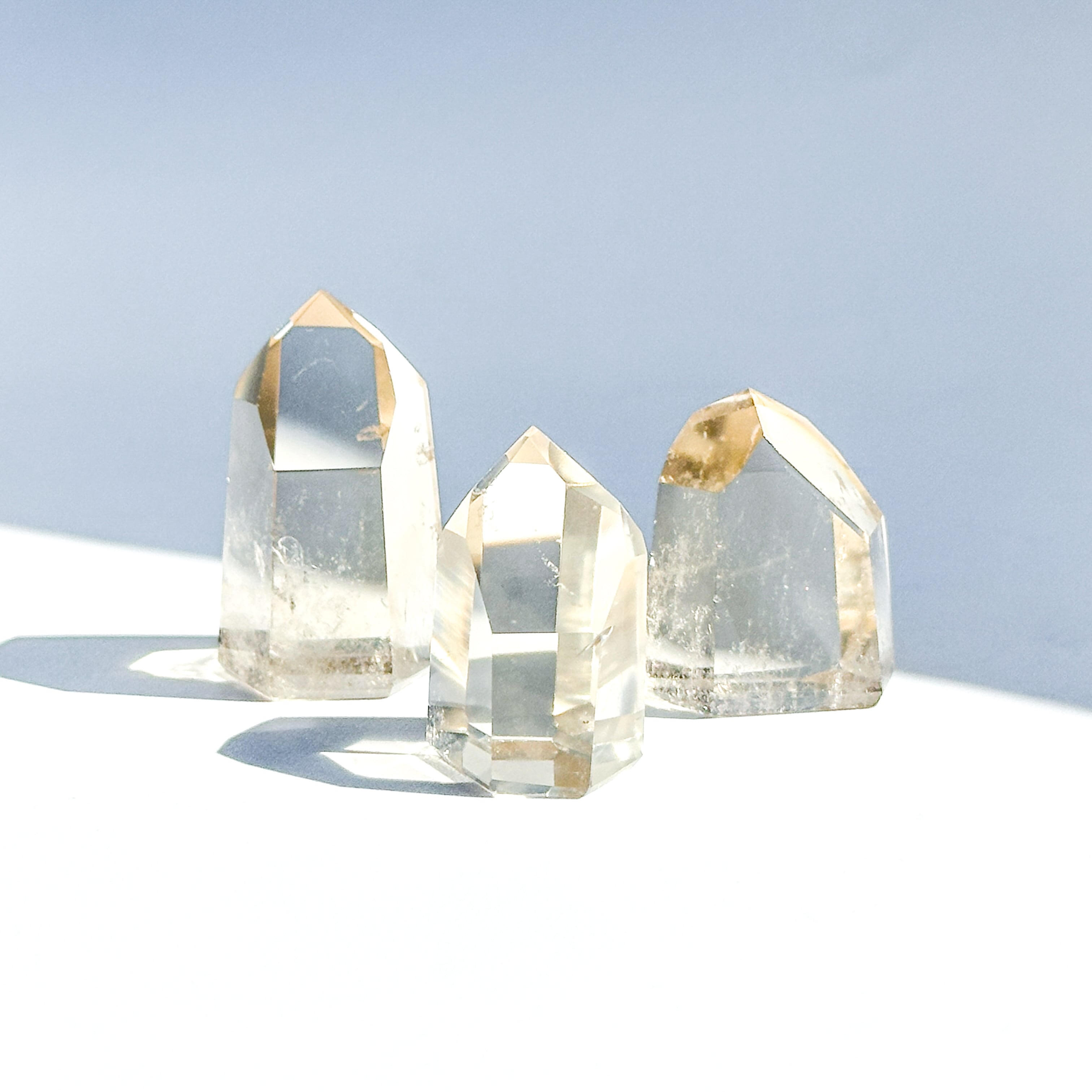 シトリン(黄水晶) タワー3個set 22◇ Citrine ◇ 天然石・鉱物・パワーストーン・インテリア