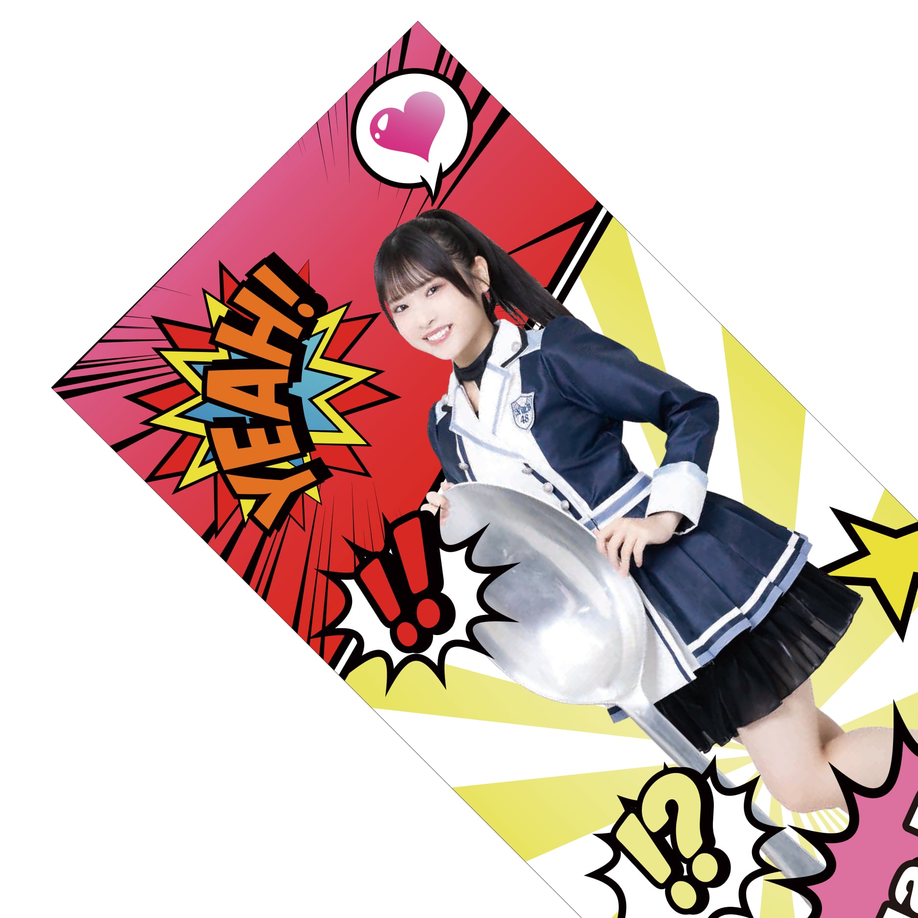 NMB48×PIZZERIA 8 good spoon コラボ限定 フェイスタオル【芳賀 礼