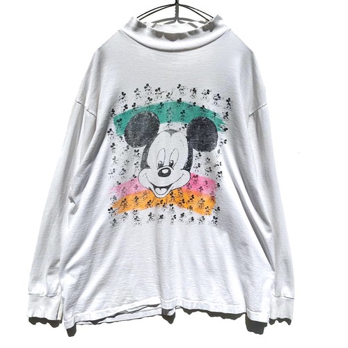 Old Mickey [Mickey - Made In USA] Vintage L/S Disney Official T-Shirt [1990s-] Vintage Print T-Shirt