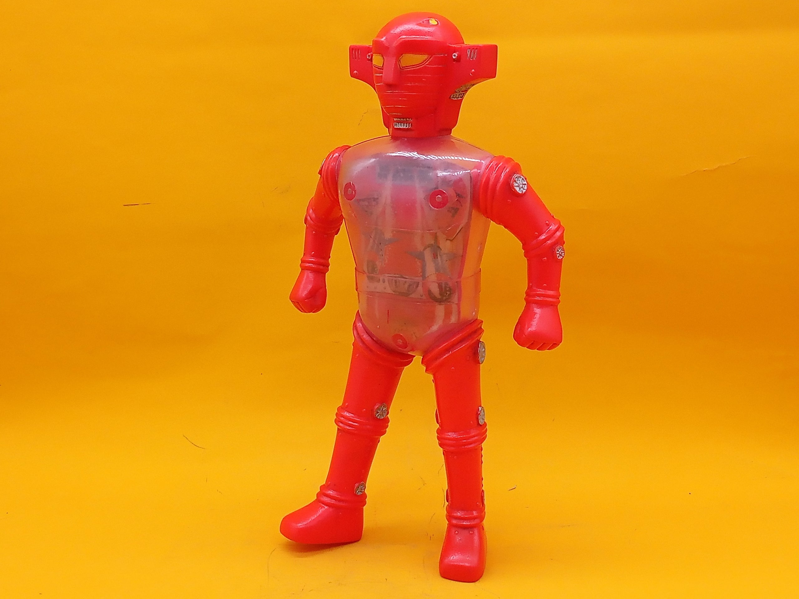 ヨネザワ レッドバロン スケルトン レンチキュラー ソフビ 宣弘社