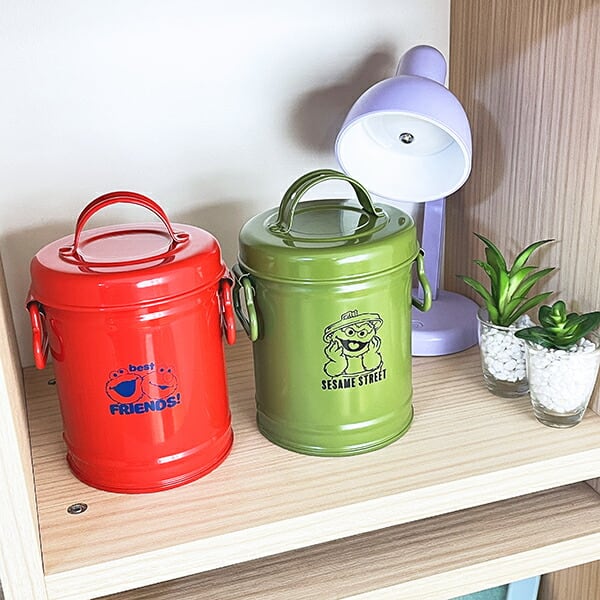 セサミストリート オスカー ダストボックス型ペンスタンド グリーン