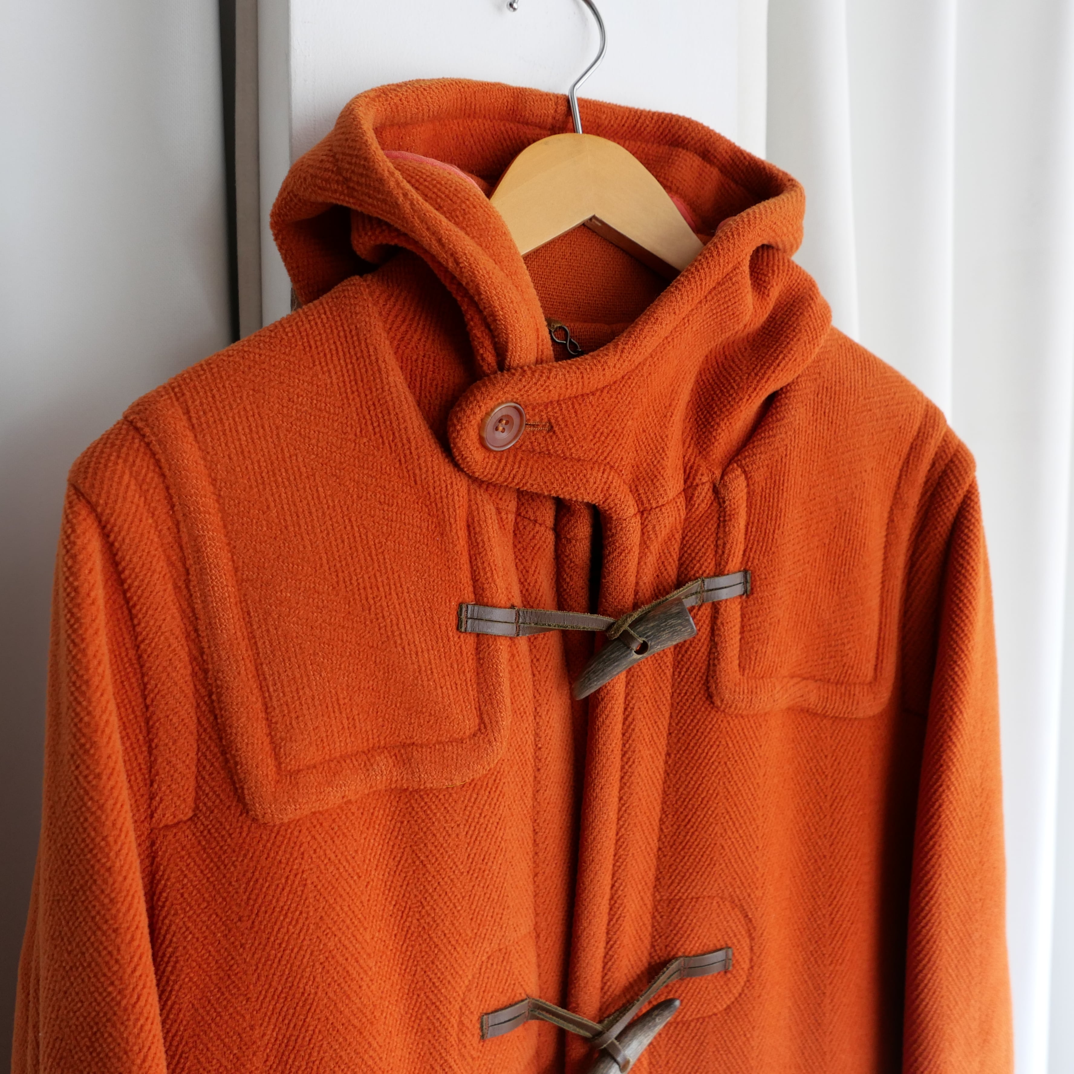 超貴重極上品 INVERTERE カットパイル バルカラーコート 40 オレンジ