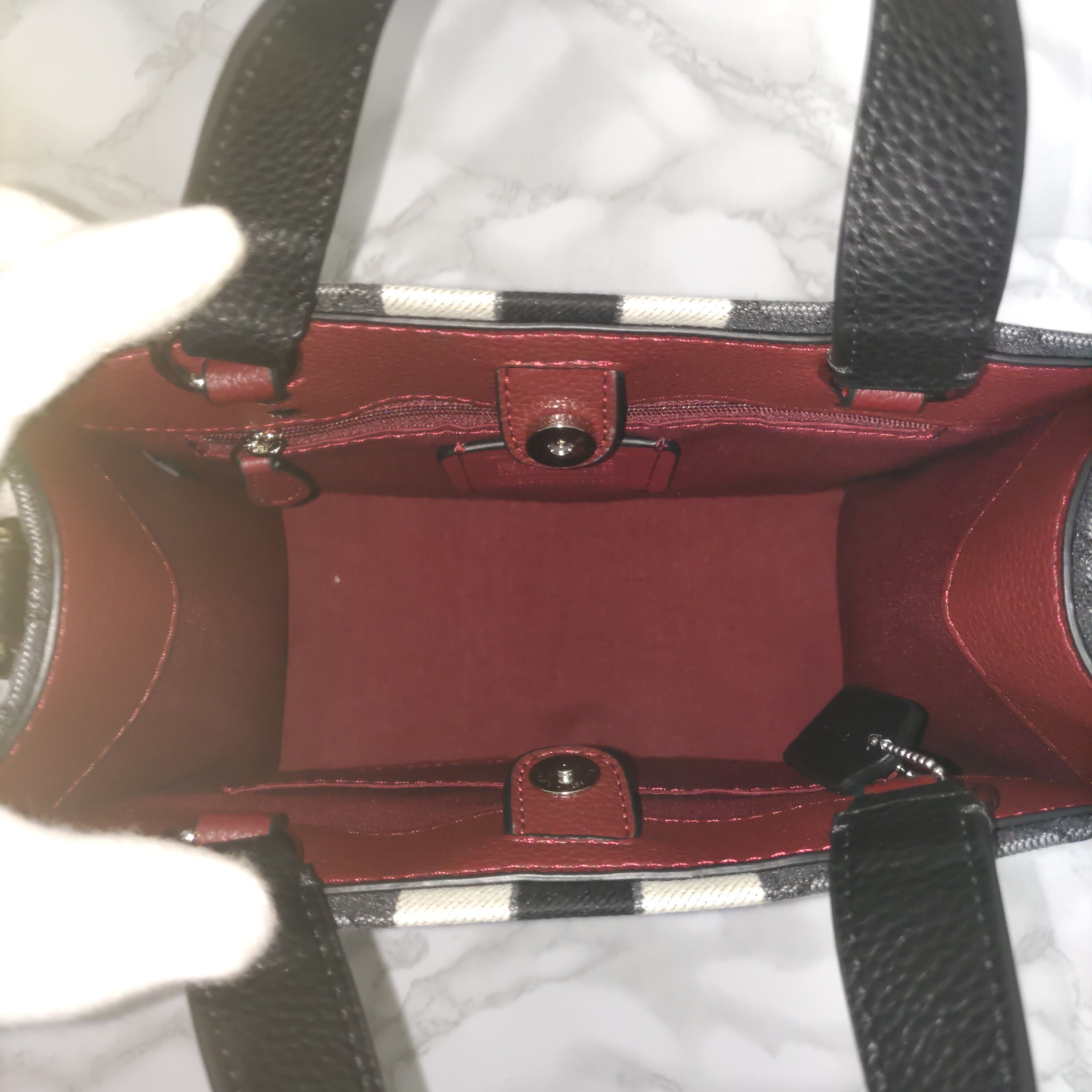 COACH コーチ トートバッグ ブラックスモーク レディース ミニトート  