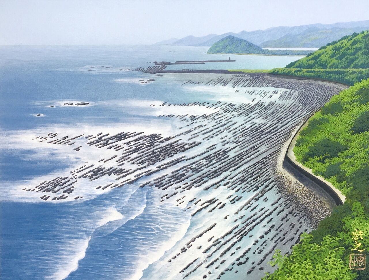 油絵（鬼の洗濯板） 鬼の洗濯板 | Gallery Enatsu 江夏画廊 | ハートウォーミングな絵画と